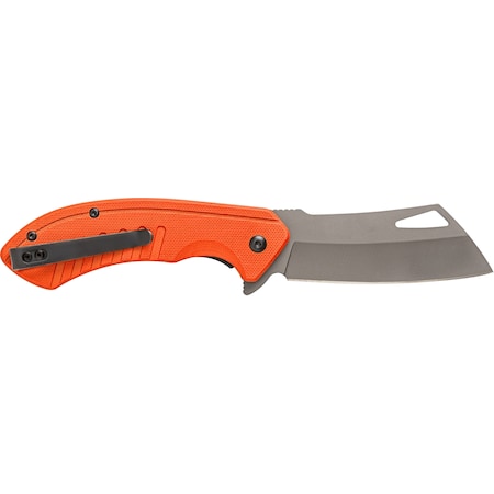Smiths 2023 Smith'S Rally Titanium Finished Cleaver Blade - G10 Blaze Orange SMI-51139